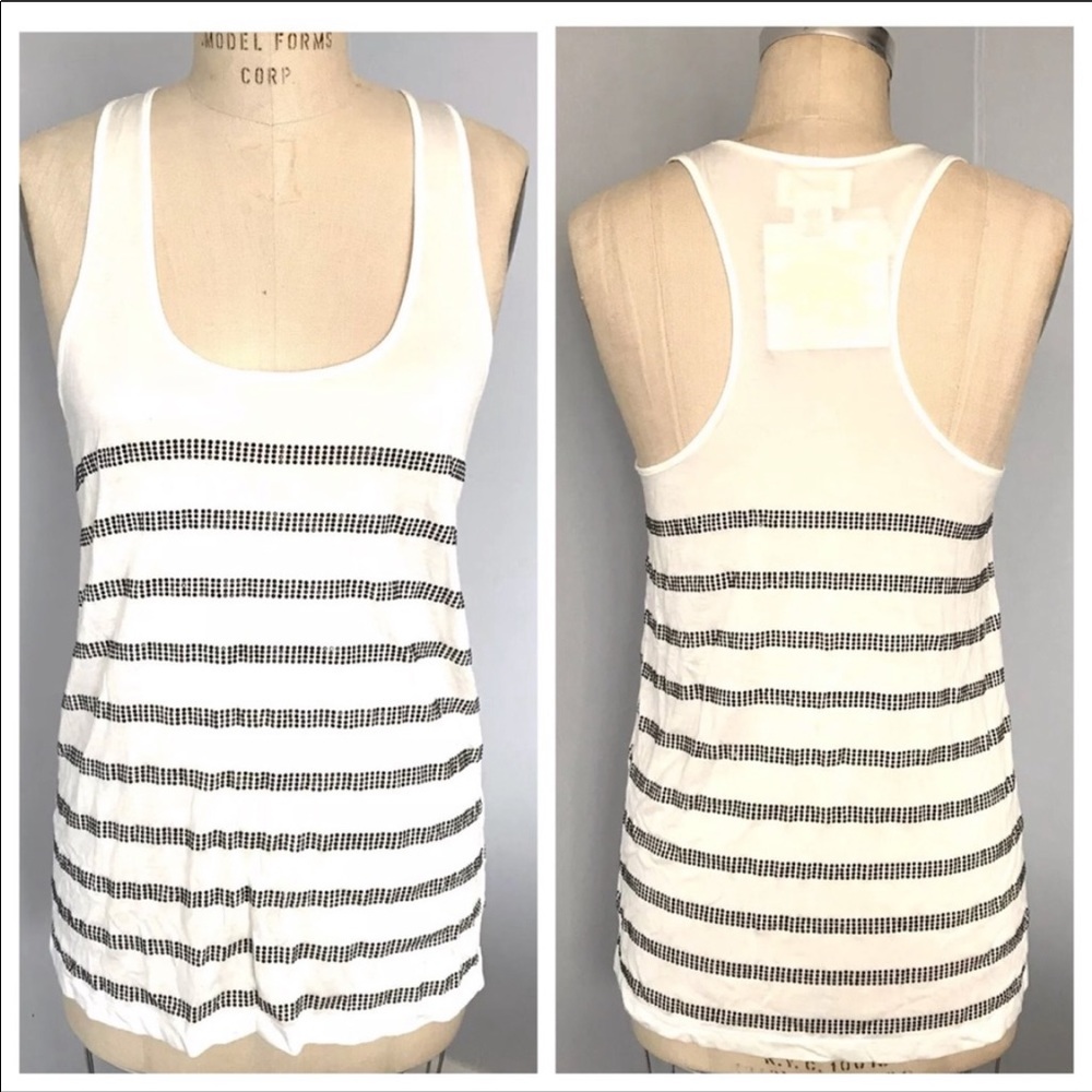 NWT Torn By Ronny Kobo Rhinestud Tank Top